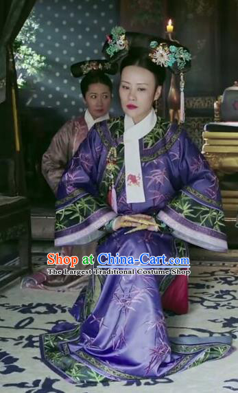 Drama Ruyi Royal Love in the Palace Chinese Ancient Qing Dynasty Empress Dowager Costumes and Headpiece Complete Set