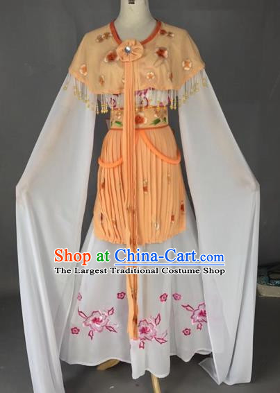 Chinese Traditional Beijing Opera Princess Yellow Dress Peking Opera Diva Costumes for Adults