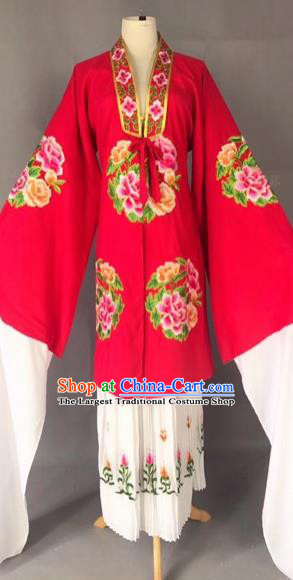 Chinese Traditional Beijing Opera Princess Red Cloak Peking Opera Diva Costumes for Adults