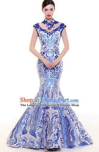 Chinese Traditional Qipao Dress Classical Costume Mermaid Cheongsam for Women