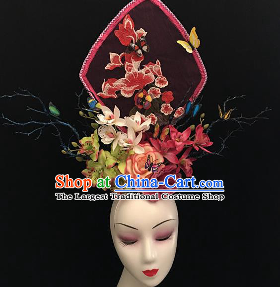 Chinese Stage Show Hair Accessories Traditional Catwalks Palace Headdress for Women