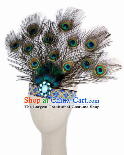 Top Rio Carnival Feather Hair Accessories Halloween Catwalks Dance Hair Clasp for Women
