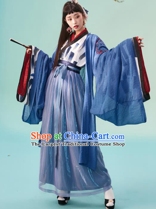 Chinese Jin Dynasty Nobility Women Hanfu Dress Ancient Princess Costumes Complete Set