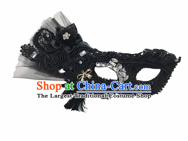 Top Halloween Cosplay Black Lace Masks Brazilian Carnival Catwalks Fancy Dress Ball Face Mask for Women
