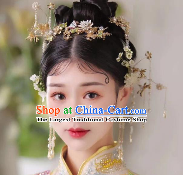 Top Chinese Traditional Wedding Hair Accessories Ancient Palace Hair Clips Hairpins Complete Set for Women