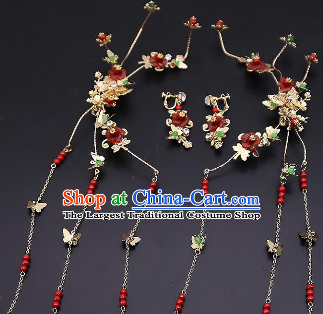 Top Chinese Traditional Hair Accessories Ancient Classical Tassel Hair Sticks Palace Hairpins for Women