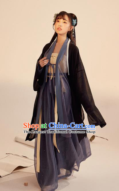 Chinese Ancient Drama Swordswoman Hanfu Clothing Traditional Song Dynasty Young Lady Replica Costumes for Women