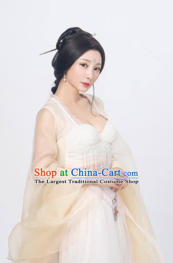 Chinese Ancient Drama Ming Dynasty Courtesan Hanfu Dress Imperial Consort Sexy Replica Costumes for Women