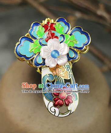 Chinese Traditional Cloisonne Brooch Traditional Classical Hanfu Jewelry Accessories for Women