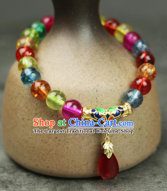 Handmade Chinese Traditional Crystal Bracelet Traditional Classical Hanfu Jewelry Accessories for Women