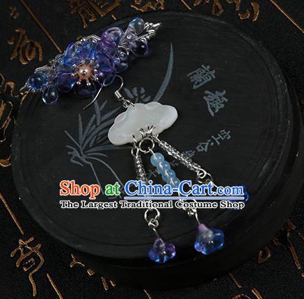 Chinese Ancient Traditional Hanfu Shell Hairpins Handmade Classical Hair Accessories Complete Set for Women