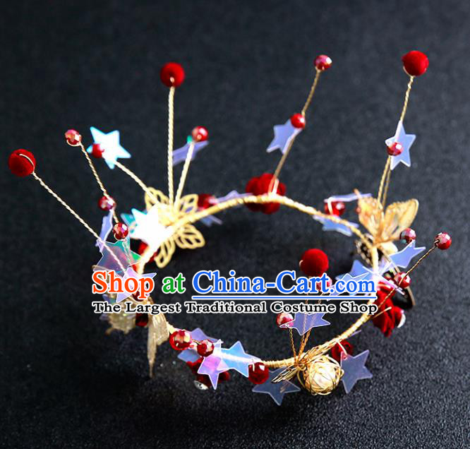 Handmade Top Grade Butterfly Royal Crown Hair Accessories Baroque Princess Hair Clasp for Women