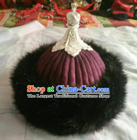 Traditional Chinese Mongol Nationality Hats Mongols Royal Highness Hat for Men