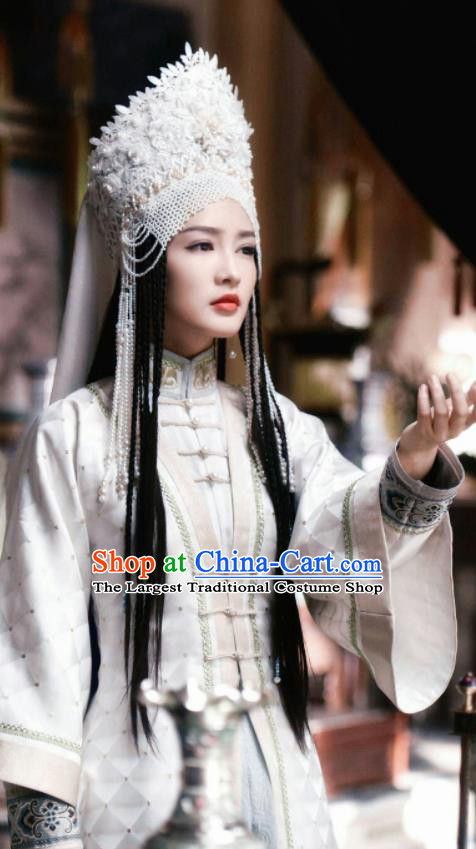 Chinese Ancient Drama Ruyi Royal Love in the Palace Minority Imperial Concubine Embroidered Costumes and Headpiece for Women