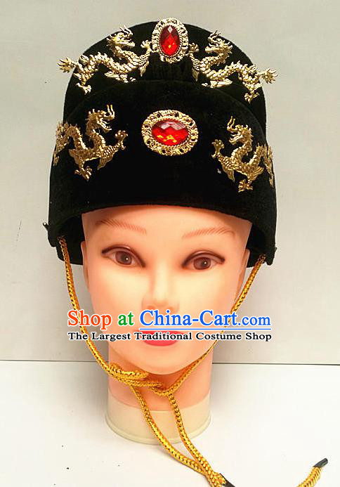 Traditional Chinese Beijing Opera Minister Black Hat Peking Opera Hair Accessories Hat for Men