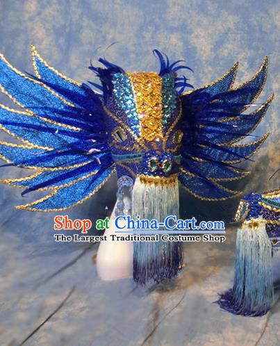 Halloween Cosplay Royalblue Mask Accessories Brazilian Carnival Parade Dragon Masks for Women