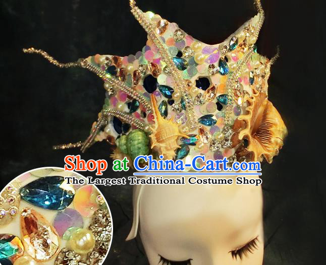 Halloween Cosplay Crystal Hair Accessories Brazilian Carnival Parade Headwear for Women