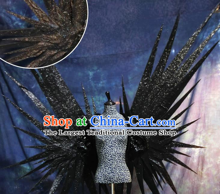 Halloween Cosplay Stage Show Props Catwalks Accessories Brazilian Carnival Parade Black Wings for Women