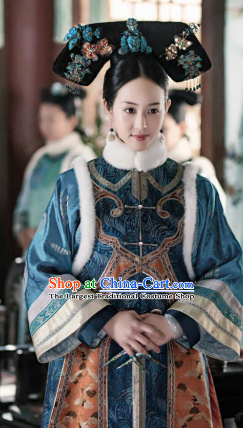 Chinese Ancient Drama Ruyi Royal Love in the Palace Imperial Concubine Embroidered Costumes and Headpiece for Women