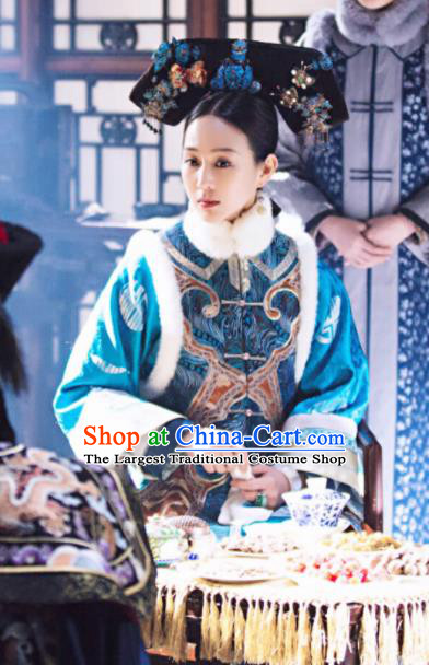 Chinese Ancient Drama Ruyi Royal Love in the Palace Imperial Concubine Embroidered Costumes and Headpiece for Women
