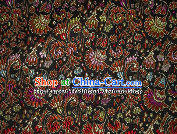 Asian Chinese Tang Suit Material Traditional Cockscomb Pattern Design Satin Brocade Silk Fabric