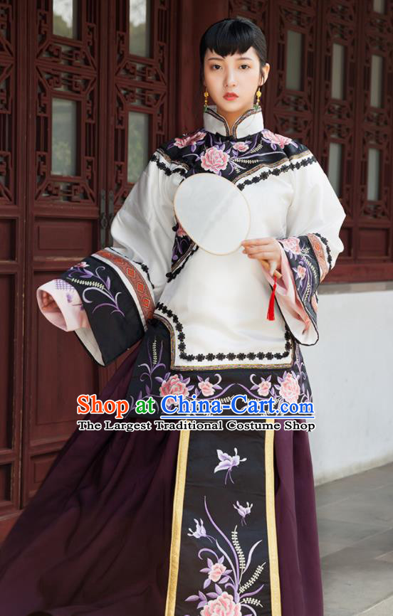 Traditional Chinese Qing Dynasty Nobility Lady Xiuhe Suits Ancient Drama Costumes for Women