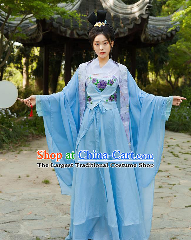 Traditional Chinese Northern and Southern Dynasties Princess Hanfu Dress Ancient Drama Peri Costumes for Women