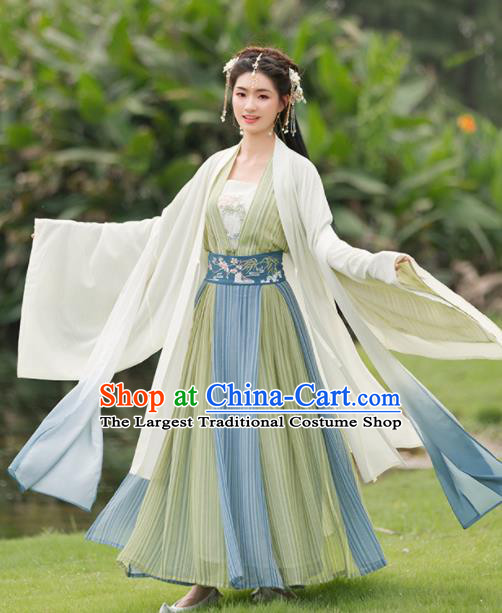 Chinese Ancient Tang Dynasty Nobility Lady Historical Costumes Traditional Princess Hanfu Dress for Women