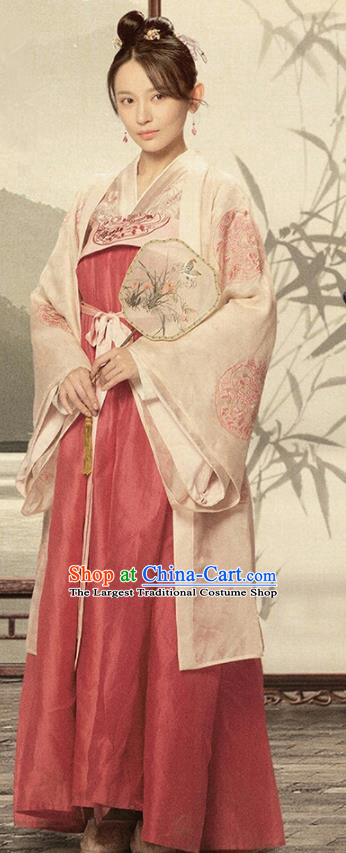 Drama The Story of MingLan Chinese Ancient Hanfu Dress Song Dynasty Aristocratic Lady Embroidered Historical Costumes
