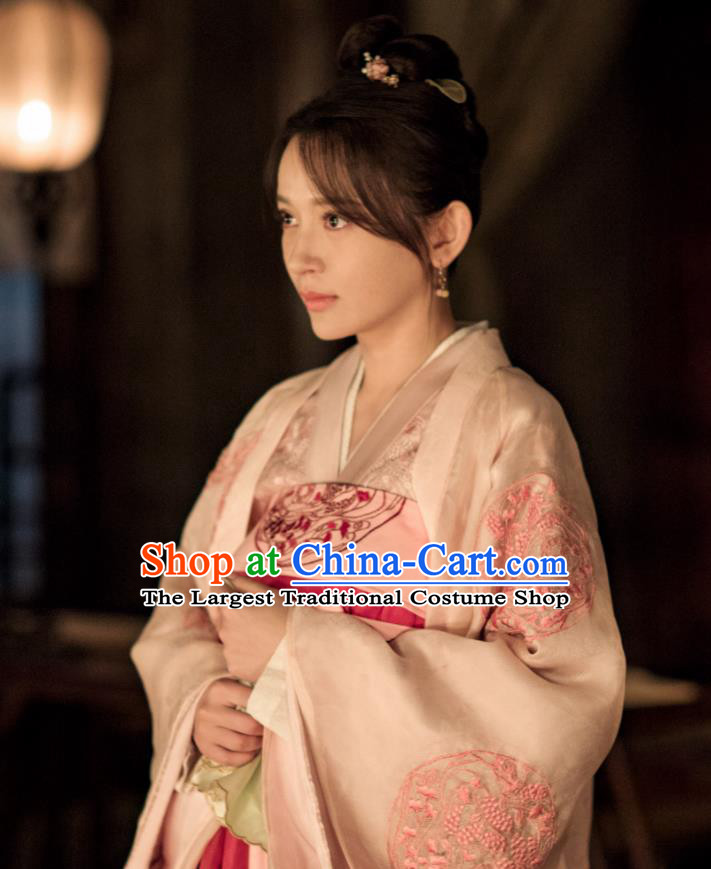 Drama The Story of MingLan Chinese Ancient Hanfu Dress Song Dynasty Aristocratic Lady Embroidered Historical Costumes