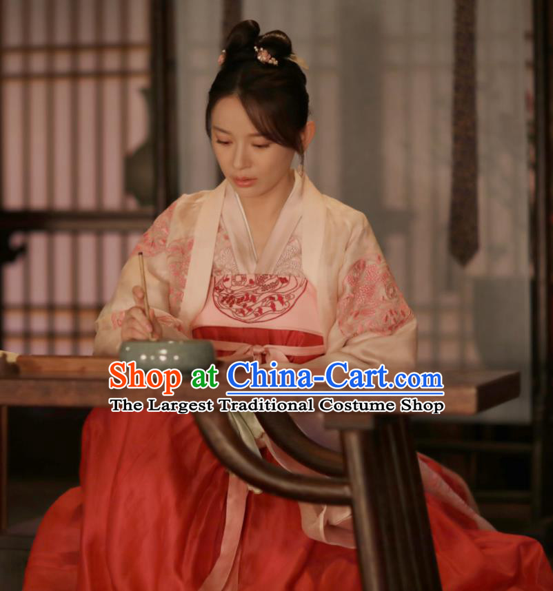 Drama The Story of MingLan Chinese Ancient Hanfu Dress Song Dynasty Aristocratic Lady Embroidered Historical Costumes