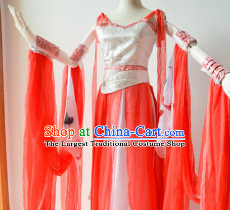Traditional Chinese Han Dynasty Aristocratic Lady Costumes Ancient Cosplay Swordswoman Red Hanfu Dress for Women