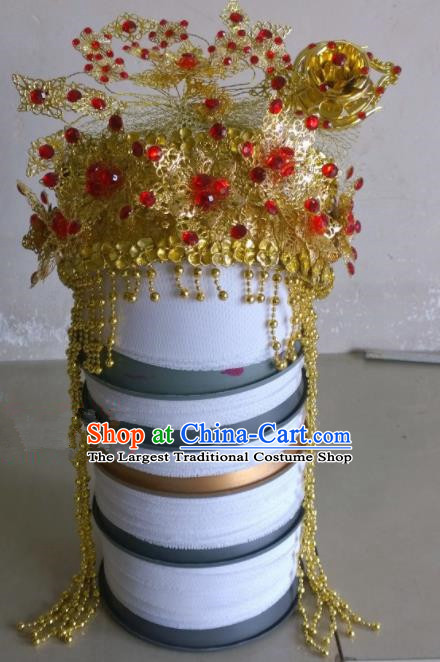 Chinese Ancient Bride Golden Phoenix Coronet Wedding Hair Accessories Hairpins Headwear for Women