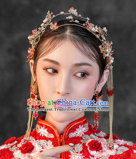 Chinese Ancient Wedding Hair Accessories Phoenix Coronet Bride Hairpins Headwear for Women