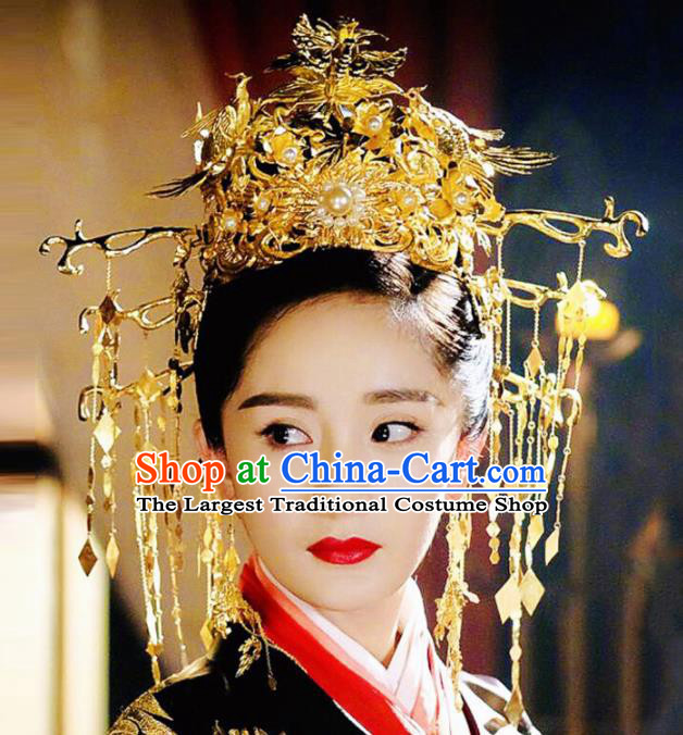 Chinese Ancient Palace Bride Hair Accessories Queen Phoenix Coronet Hairpins Headwear for Women