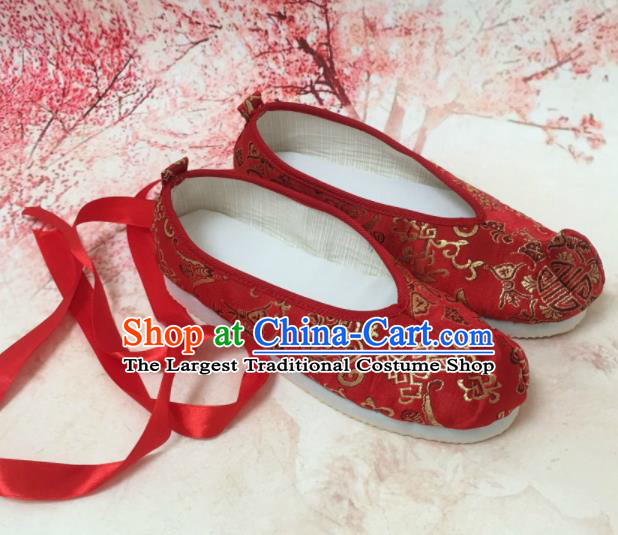 Traditional Chinese Shoes Red Wedding Shoes Ancient Princess Shoes Hanfu Shoes for Women