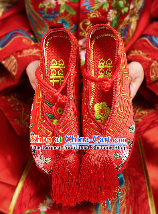 Chinese Shoes Wedding Shoes Opera Shoes Princess Shoes Hanfu Shoes Red Embroidered Shoes for Women