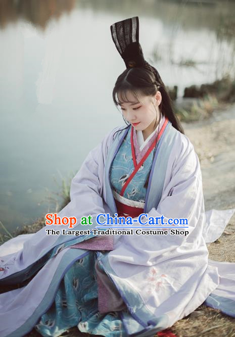 Chinese Ancient Imperial Concubine Hanfu Dress Traditional Han Dynasty Historical Costumes Complete Set for Women