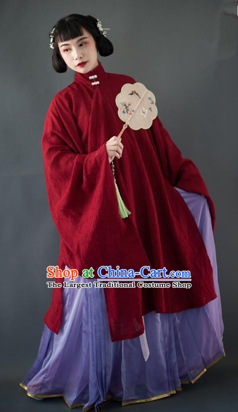 Chinese Ancient Nobility Lady Hanfu Dress Traditional Ming Dynasty Historical Costumes Complete Set for Women