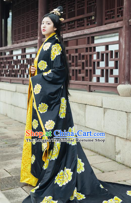 Traditional Chinese Ancient Drama Palace Lady Costumes Tang Dynasty Imperial Consort Hanfu Dress for Women