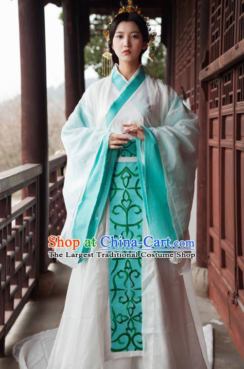 Traditional Chinese Ancient Drama Imperial Consort Costumes Qin Dynasty Queen Hanfu Dress for Women