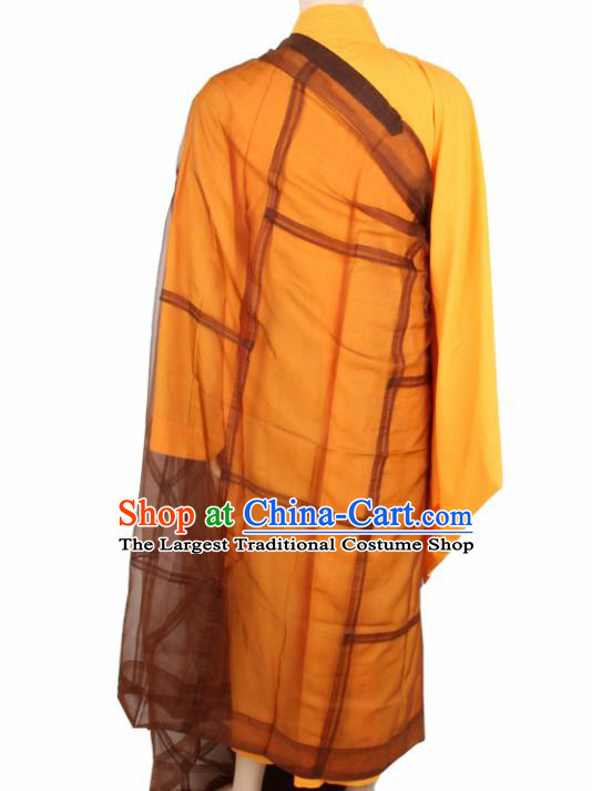 Chinese Traditional Buddhist Silk Cassock Monk Costumes Buddhism Dharma Assembly Monks Clothing for Men