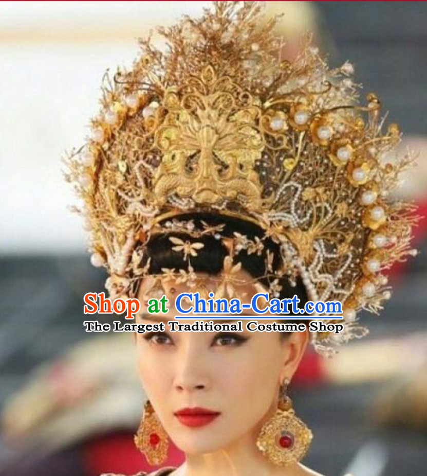 Top Traditional Thailand Empress Imperial Crown Hair Accessories Princess Headwear