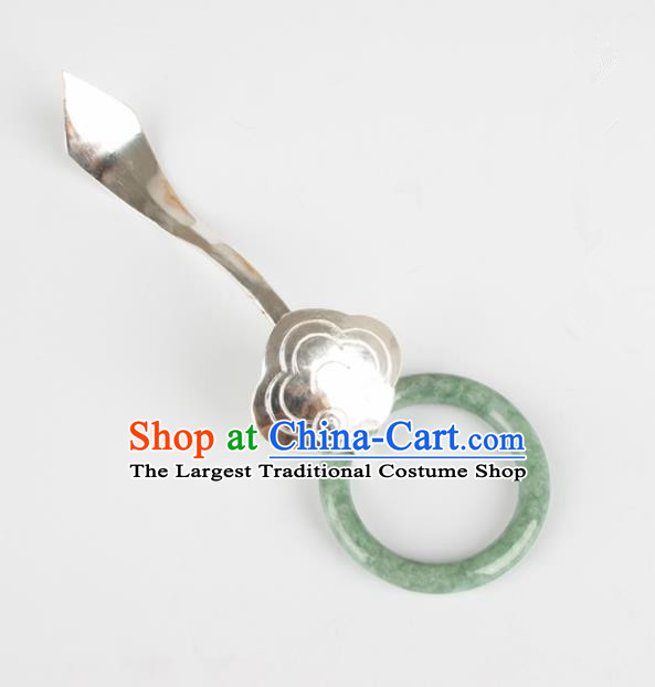 Chinese Traditional Buddhist Cassock Jade Belt Hook Buddhism Accessories Clothes Hook