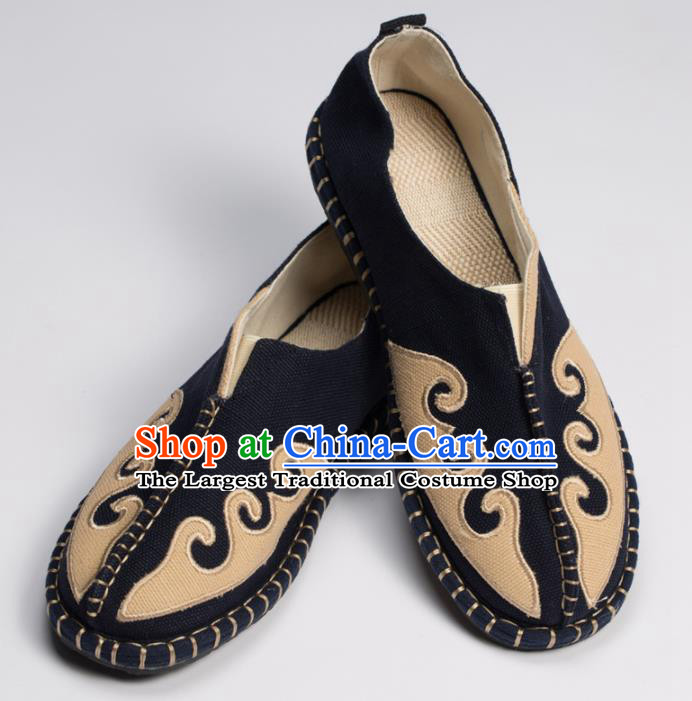 Chinese Traditional Martial Arts Shoes Kung Fu Shoes Linen Monk Shoes for Men