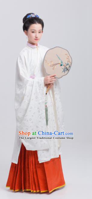 Chinese Traditional Ming Dynasty Historical Costumes Ancient Palace Lady Hanfu Dress for Women