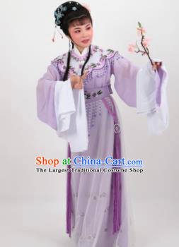 Chinese Traditional Professional Beijing Opera Diva Costumes Ancient Imperial Consort Purple Dress for Women