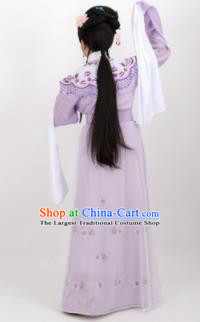 Chinese Traditional Professional Beijing Opera Diva Costumes Ancient Imperial Consort Purple Dress for Women