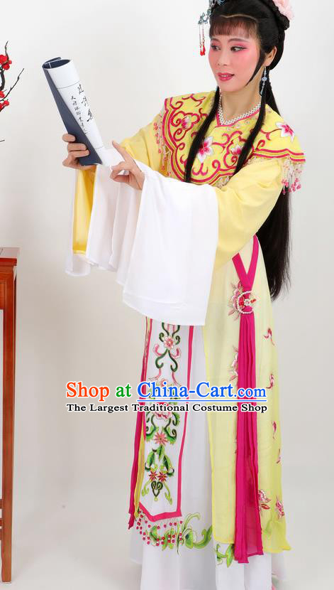 Professional Chinese Traditional Beijing Opera Diva Yellow Dress Ancient Imperial Consort Costumes for Women