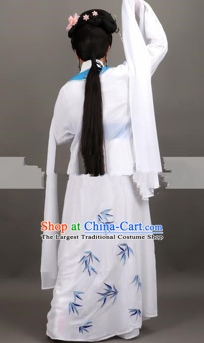 Professional Chinese Traditional Beijing Opera White Dress Ancient Nobility Lady Costume for Women